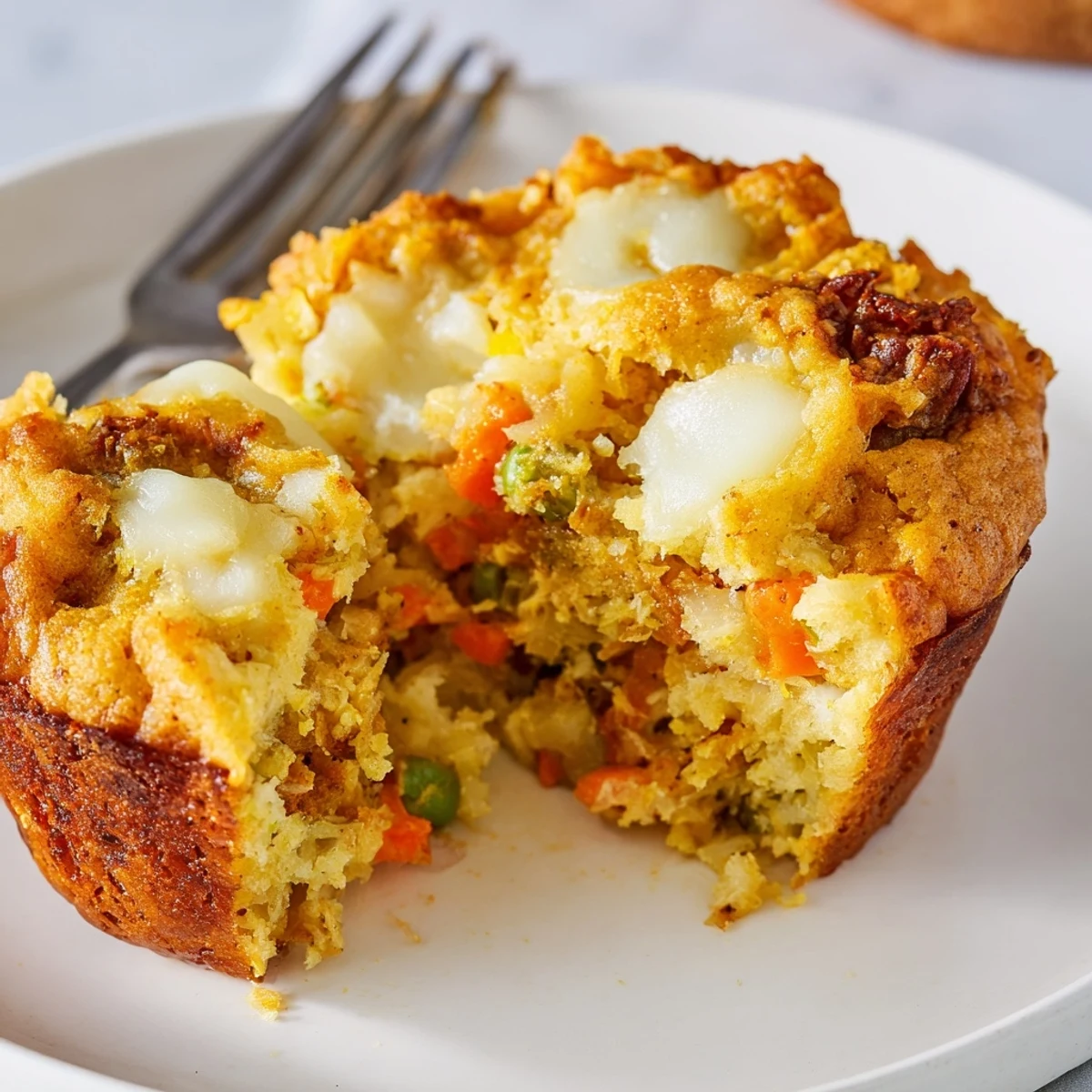 Delicious Japanese curry cheesy muffins, golden brown and bursting with flavor, ideal snack.  