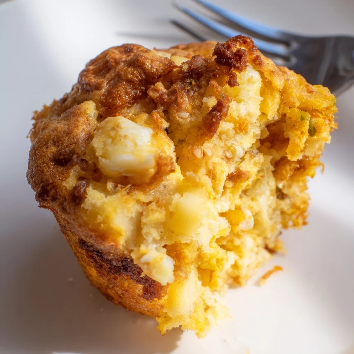 Gooey cheese-filled Japanese curry muffins served warm, a delightful twist for breakfast.