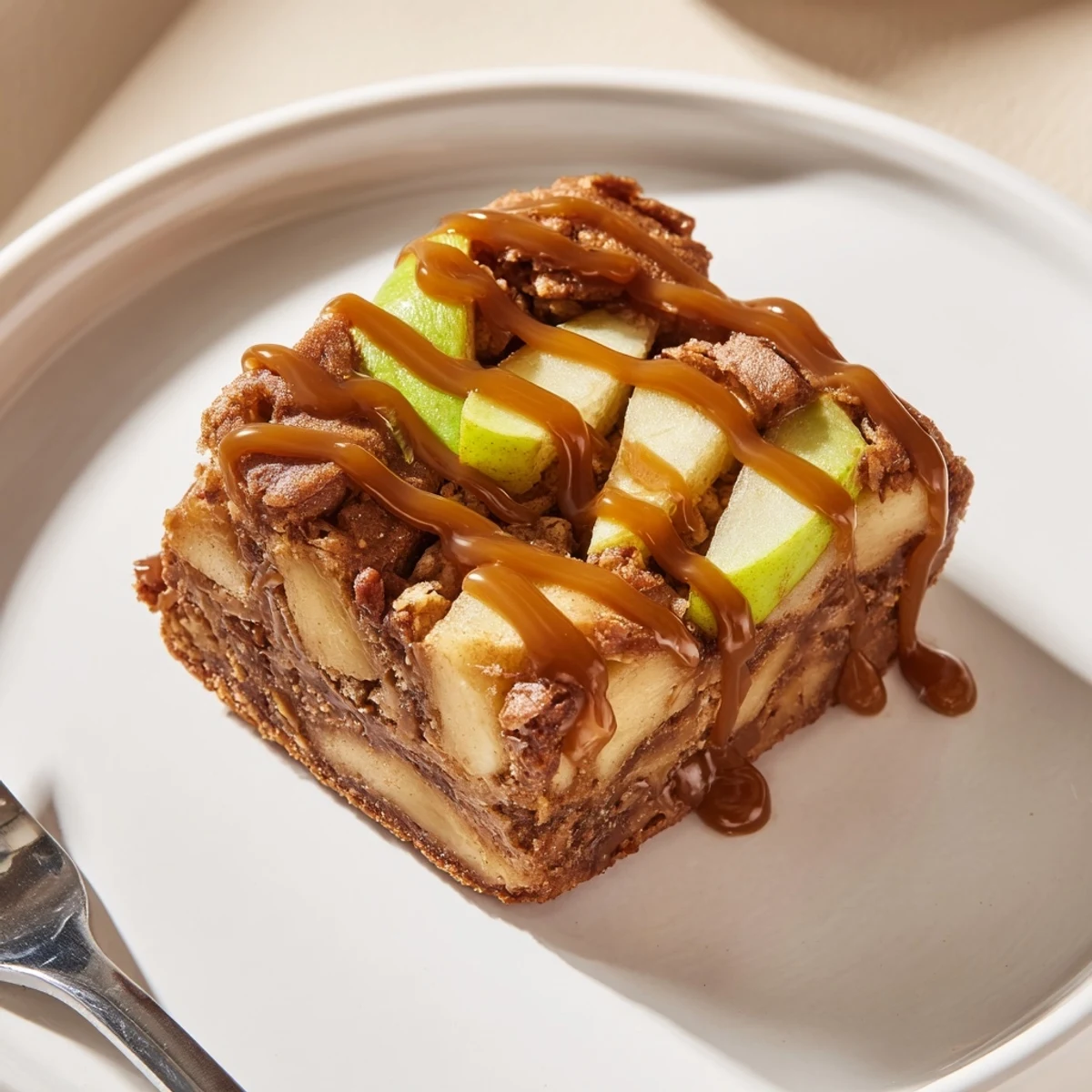 Caramel Apple Cinnamon Crunch Blondies