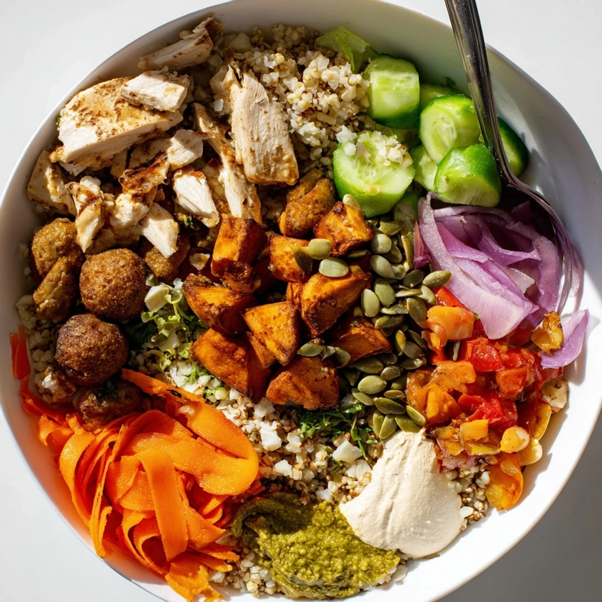 A colorful build-your-own boards and bowls meal, perfect for entertaining guests.  