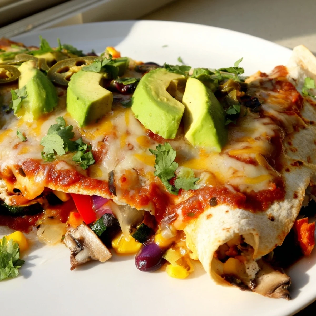 Farmers Market Vegetarian Enchiladas