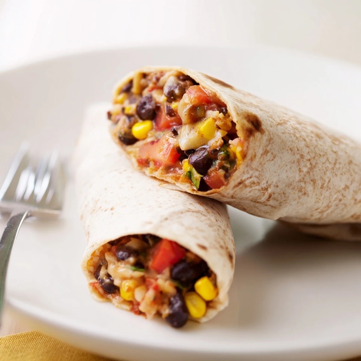 A beautifully wrapped freezer-friendly burrito, ready to be reheated for a quick, delicious meal.
