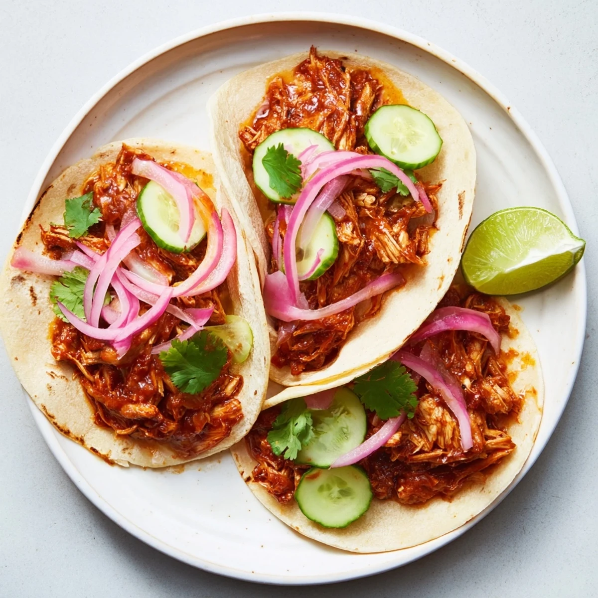 Tender chicken tikka masala tacos served with fresh cilantro, a delicious fusion meal.