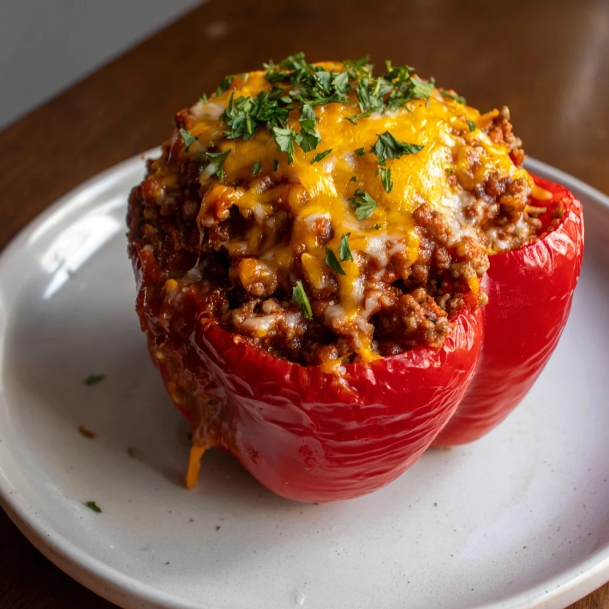 Sloppy Joe Stuffed Peppers