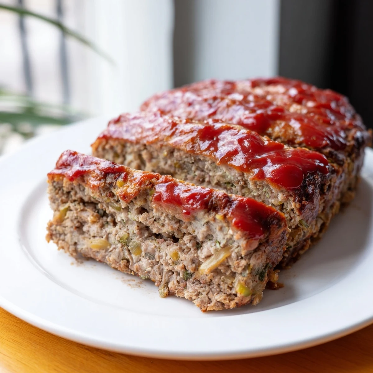 Golden-brown Effortless Stove Top Stuffing Meatloaf, ready to slice, steam rising for serving.