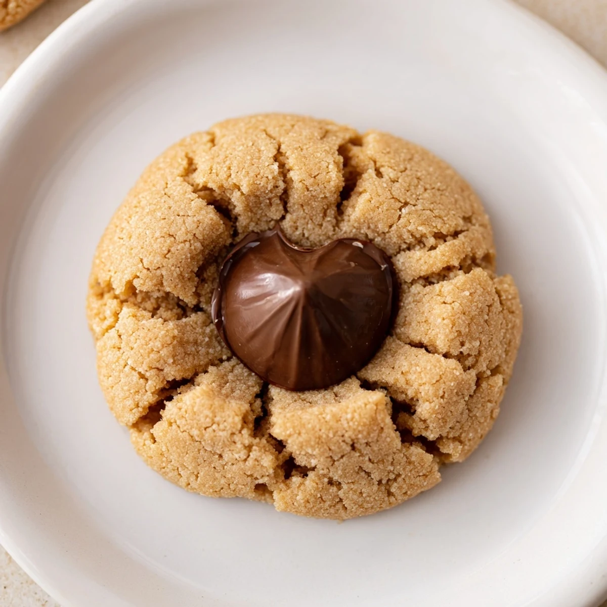 Freshly baked 3-Ingredient Peanut Butter Blossoms, cooling on a rack, perfect for sharing.