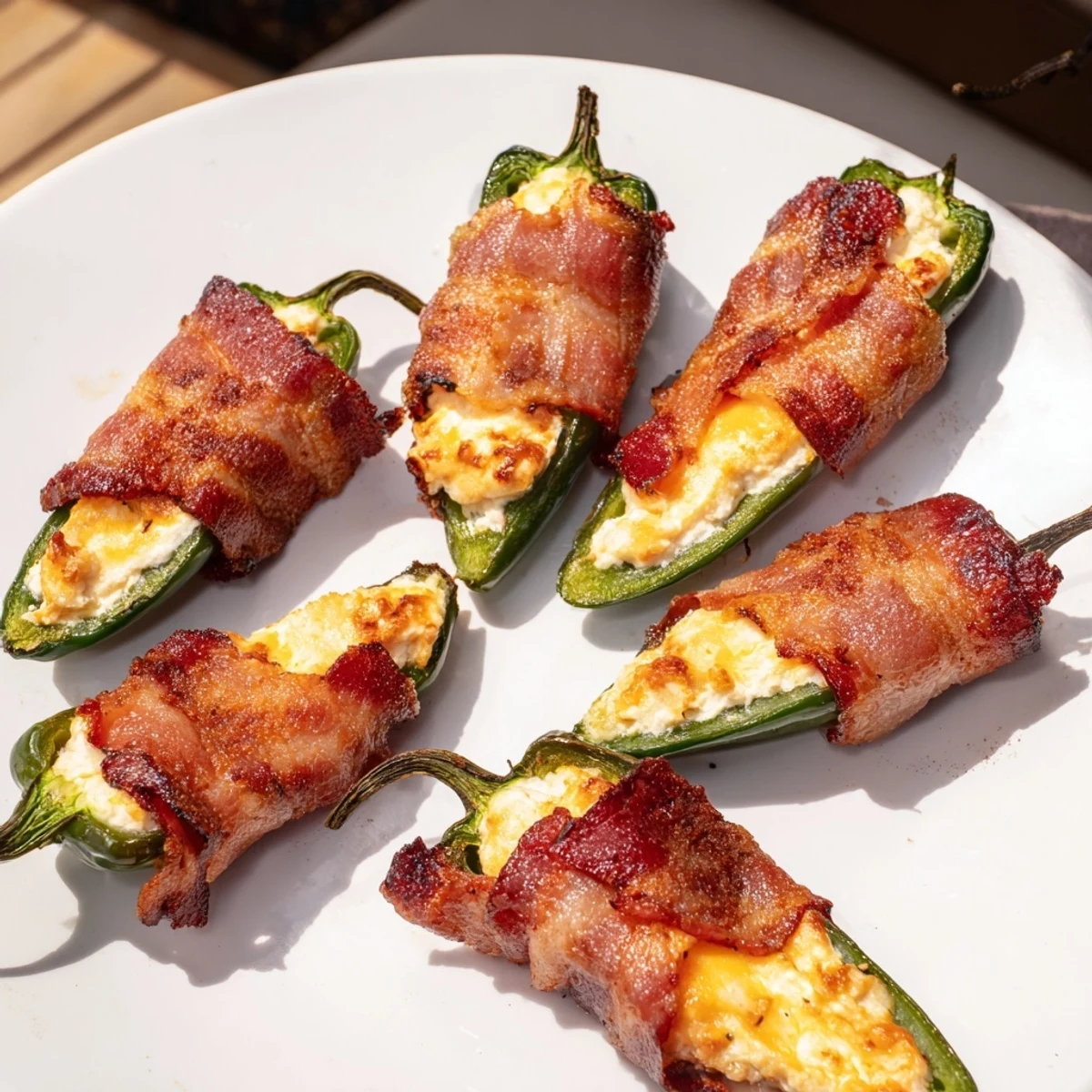 Spicy and savory Express Holiday Jalapeño Poppers: jalapeños filled with cheese and perfectly cooked bacon.