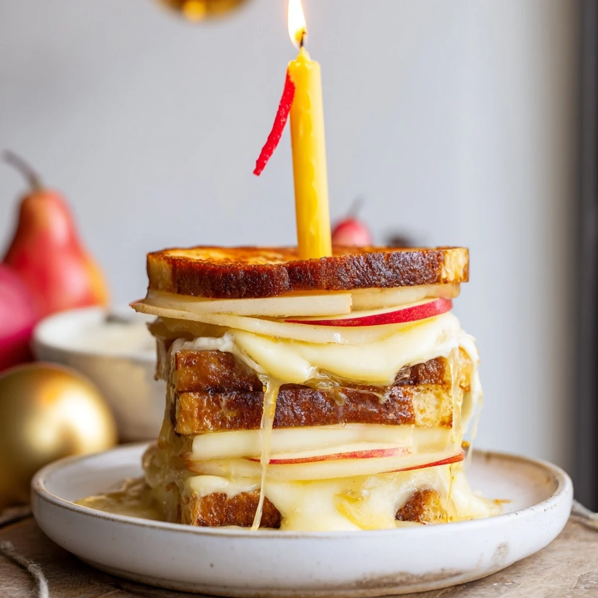 Brie Apple Honey Grilled Cheese