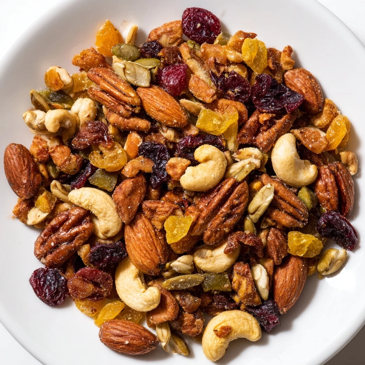 Golden-brown, crunchy Nutty Nosh Squirrel Snack Mix, perfect for an afternoon energy boost.