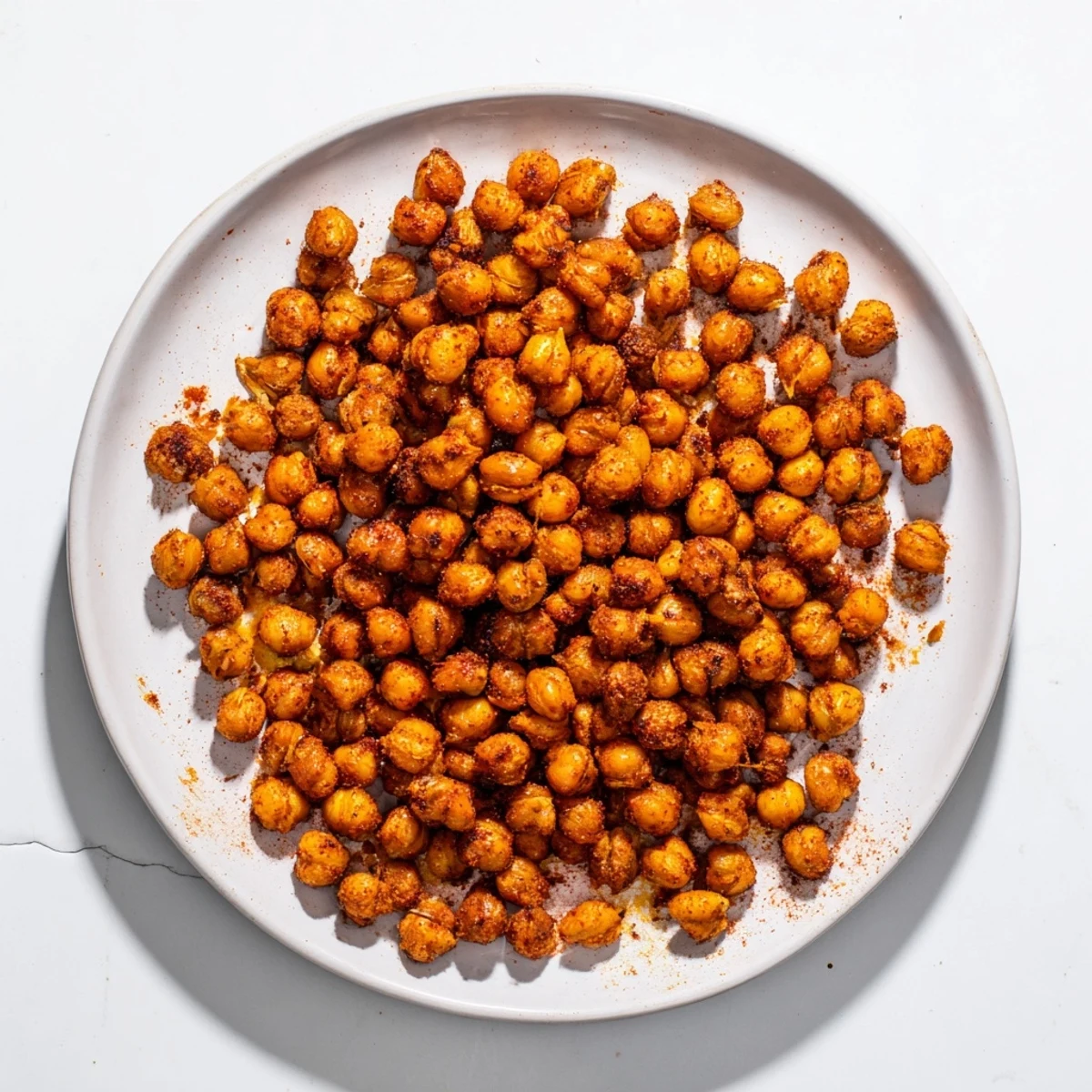 Homemade Crispy Chickpea Snacks baked until crunchy and golden, perfect for vegan, gluten-free snacking any time of day.