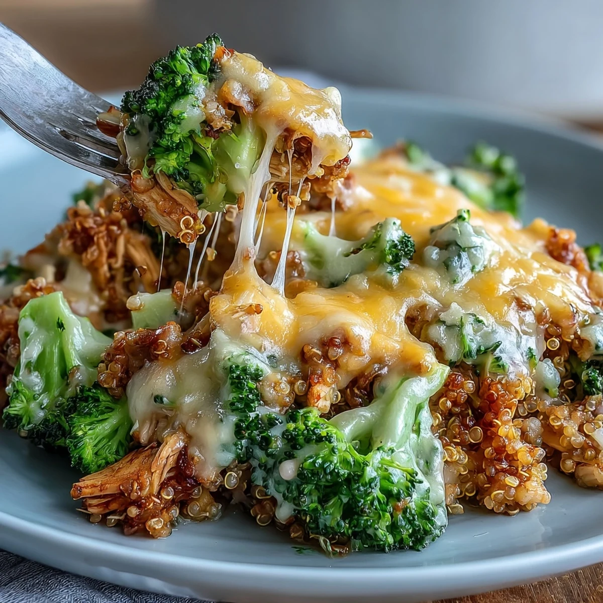 Broccoli Quinoa Chicken Cheese