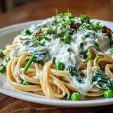 Spring Pasta Lemon Cream Peas