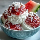 Easy vegan Watermelon Coconut Hand-Churned Ice Cream, perfectly creamy and refreshing.