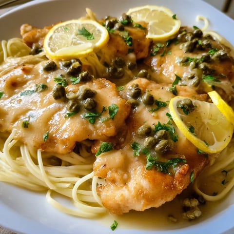 Golden seared Quick Chicken Piccata Pasta with vibrant lemon sauce, ready in 30 minutes.