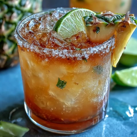 Pineapple Margarita Mocktail served in salt-rimmed glasses with lime and pineapple garnish.