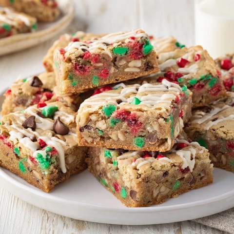 festive christmas cookie chip bars