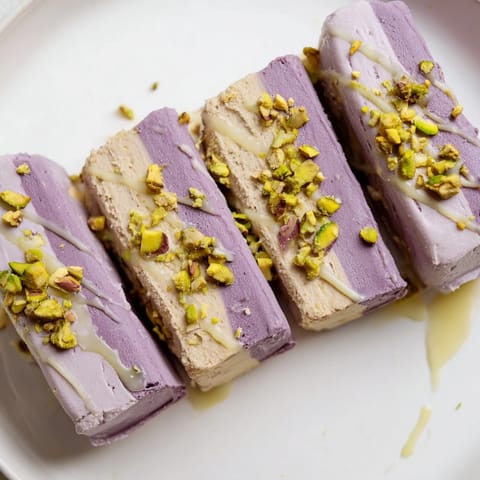 Ube Pistachio Ice Cream Bars