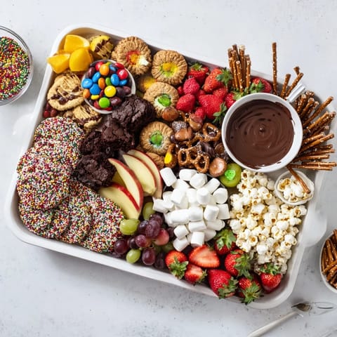 Indulge in festive dessert boards, overflowing with sweet flavors and vibrant textures.  