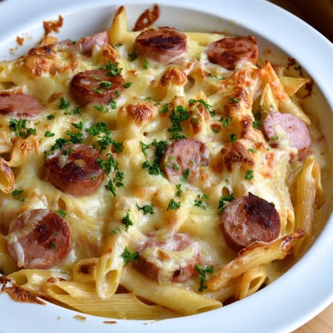 Smoked Sausage Cheddar Pasta