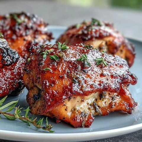 A golden sheet pan dinner of honey mustard chicken thighs with roasted carrots and potatoes, glazed to perfection for a simple weeknight meal.