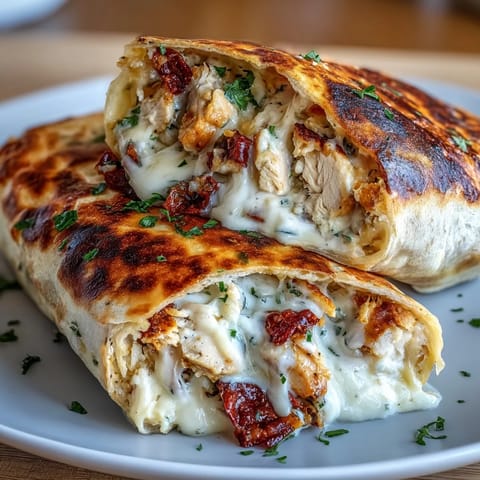 Delicious low carb cheesy garlic chicken wraps filled with tender shredded chicken, melty mozzarella, and cheddar, wrapped in keto-friendly tortillas and grilled to golden perfection.