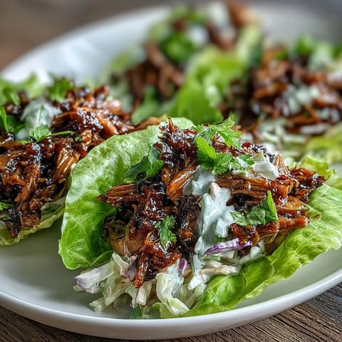 Vegan BBQ Jackfruit Lettuce Tacos #505