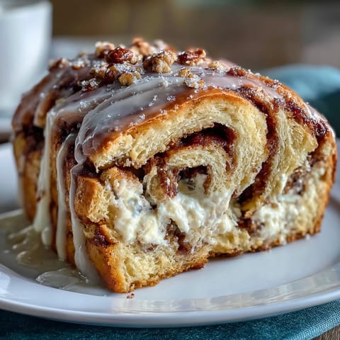 Vibrant King Cake Cinnamon Babka Loaf with swirls of cinnamon, cream cheese, and festive purple, green, and gold sugars.