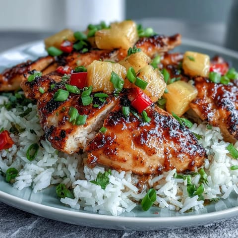 Grilled pineapple chicken and rice foil packets with juicy chicken, sweet pineapple, and colorful veggies for a summer meal.