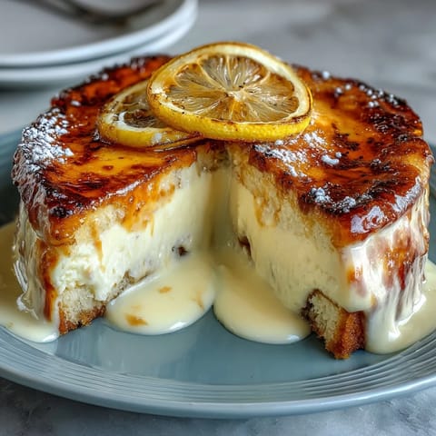 A vibrant lemon tart with a golden, buttery crust—perfect for dessert or afternoon tea.