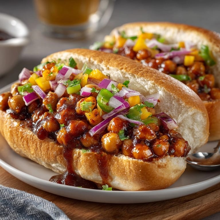 Hearty and flavorful BBQ Chickpea Sloppy Joes, easy to cook for a crowd.