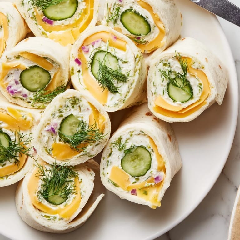 Serve these flavorful pickle-in-a-blanket rolls with mustard for a delicious party treat.  