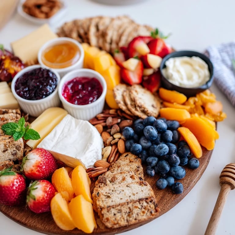 A delightful jam-infused brunch board perfect for sweet and savory flavor pairings.  