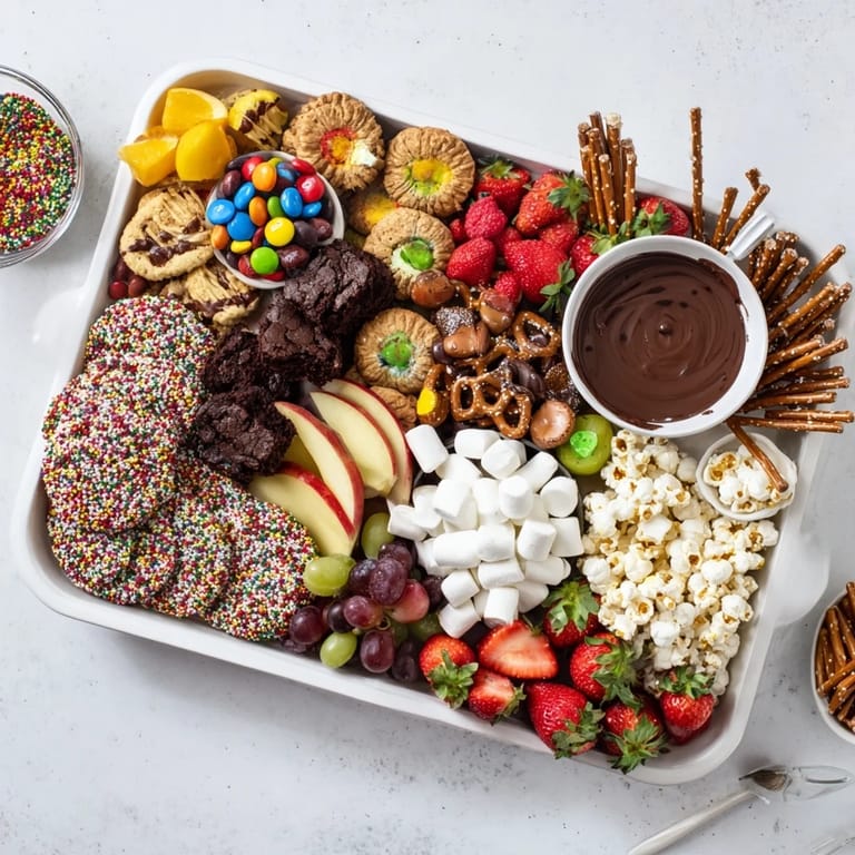 Indulge in festive dessert boards, overflowing with sweet flavors and vibrant textures.  