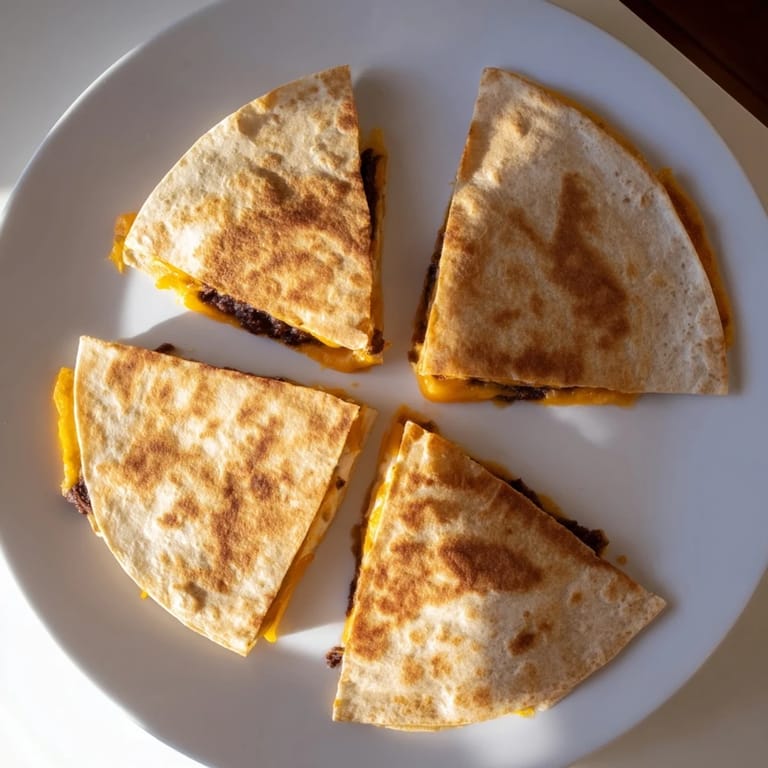 Crispy, folded bean and cheese quesadillas, perfectly cooked with a soft, flavorful filling.