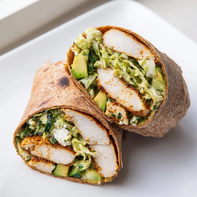 Enjoy the refreshing taste of Green Goddess Chicken Wraps, a flavorful wrap with juicy chicken and creamy dressing.