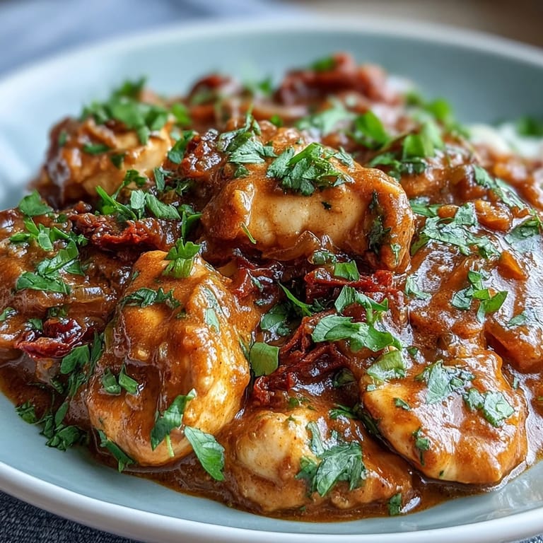 Cilantro garnish crowns a comforting bowl of Easy Chicken Curry, ready for serving with fluffy rice.