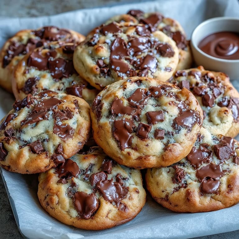 Homemade Yogurt Chocolate Chip Cookies are arranged neatly on a baking sheet with parchment paper.