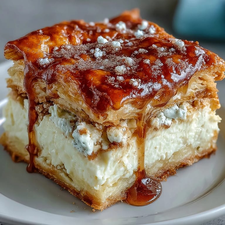 Deliciously sweet Easy Cinco de Mayo Sopapilla Cheesecake Bars, ready to serve.